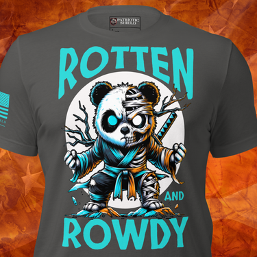 Rotten and Rowdy Halloween Shirt Patriotic Warrior Tee